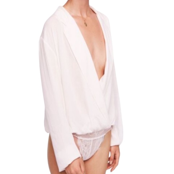 EUC Free People Intimately Elsa Tie Dye Surplice Bodysuit, XS - Picture 4 of 15